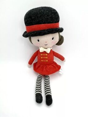 Anthropologie Circus Girl 🎪 Collection Plush Rag Doll with Striped Legs